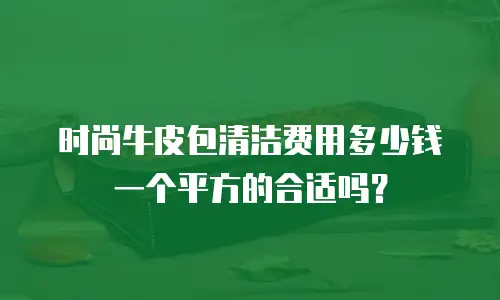 时尚牛皮包清洁费用多少钱一个平方的合适吗？