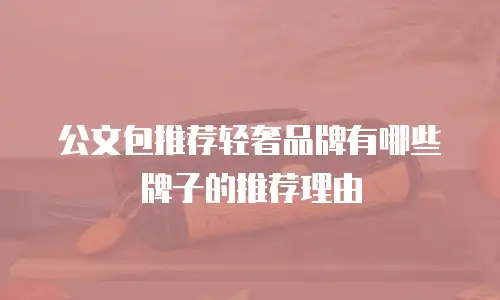 公文包推荐轻奢品牌有哪些牌子的推荐理由