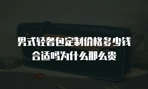 男式轻奢包定制价格多少钱合适吗为什么那么贵