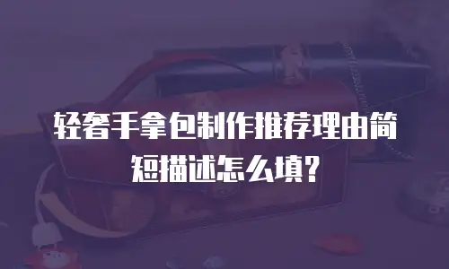 轻奢手拿包制作推荐理由简短描述怎么填？