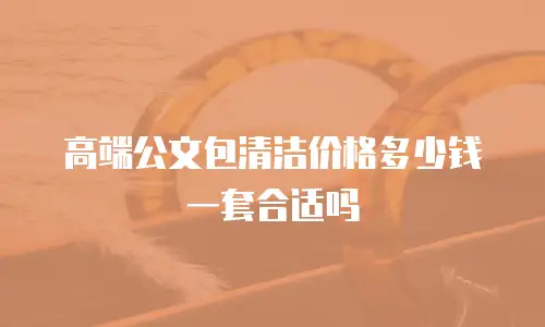 高端公文包清洁价格多少钱一套合适吗