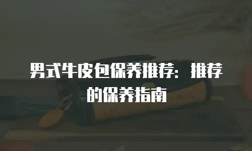 男式牛皮包保养推荐：推荐的保养指南