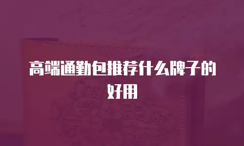 高端通勤包推荐什么牌子的好用