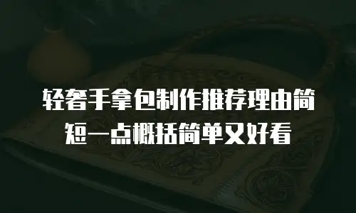 轻奢手拿包制作推荐理由简短一点概括简单又好看