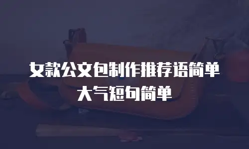 女款公文包制作推荐语简单大气短句简单