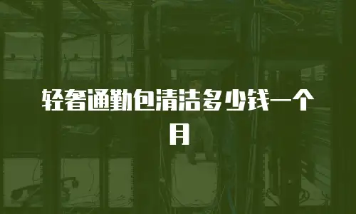 轻奢通勤包清洁多少钱一个月