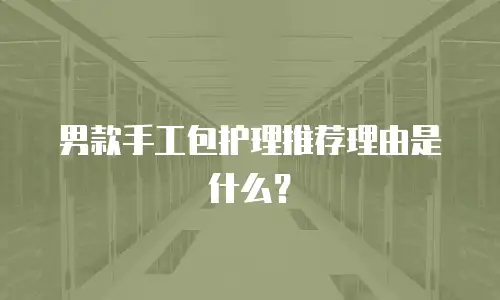 男款手工包护理推荐理由是什么？
