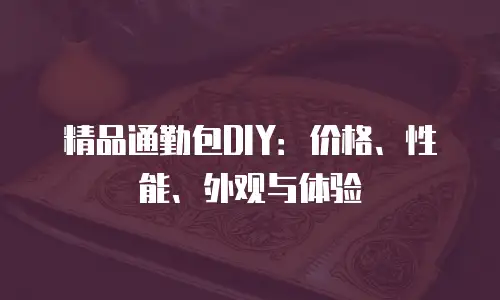精品通勤包DIY：价格、性能、外观与体验