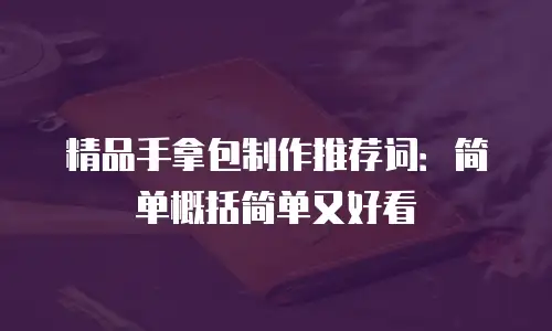 精品手拿包制作推荐词：简单概括简单又好看