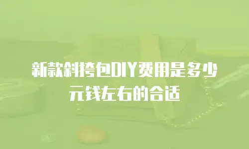 新款斜挎包DIY费用是多少元钱左右的合适