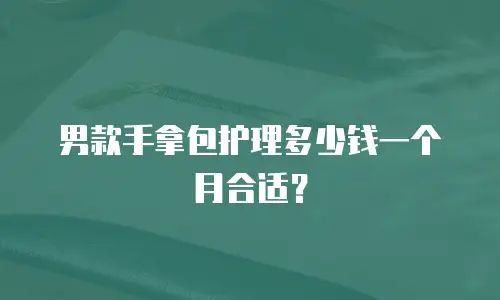 男款手拿包护理多少钱一个月合适？