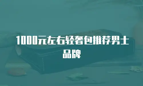 1000元左右轻奢包推荐男士品牌