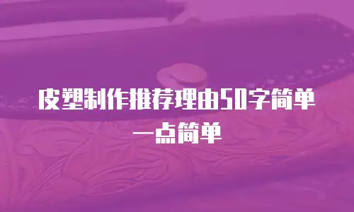 皮塑制作推荐理由50字简单一点简单