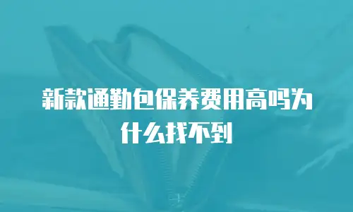 新款通勤包保养费用高吗为什么找不到
