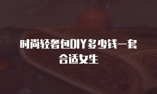 时尚轻奢包DIY多少钱一套合适女生