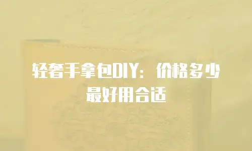 轻奢手拿包DIY：价格多少最好用合适
