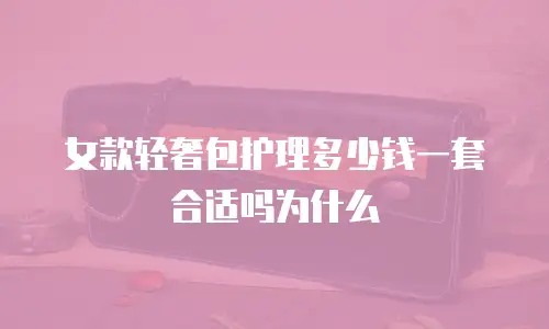 女款轻奢包护理多少钱一套合适吗为什么
