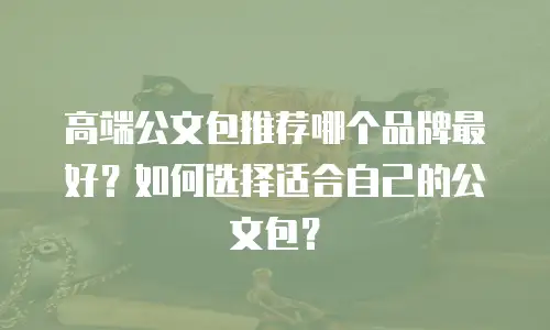 高端公文包推荐哪个品牌最好？如何选择适合自己的公文包？