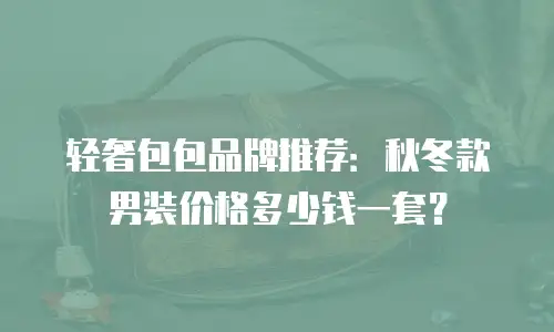 轻奢包包品牌推荐：秋冬款男装价格多少钱一套？