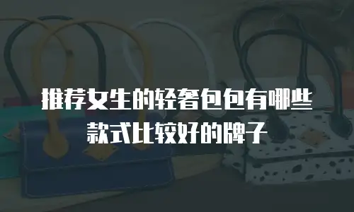 推荐女生的轻奢包包有哪些款式比较好的牌子