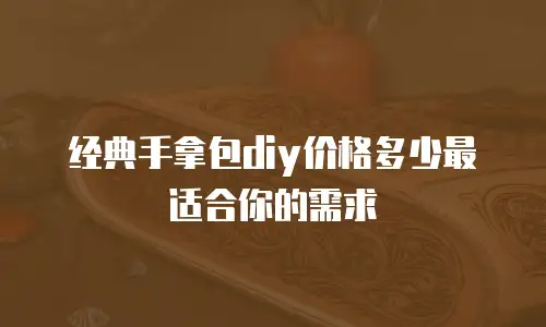 经典手拿包diy价格多少最适合你的需求