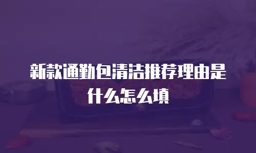 新款通勤包清洁推荐理由是什么怎么填