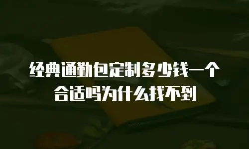 经典通勤包定制多少钱一个合适吗为什么找不到