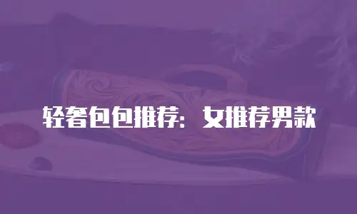轻奢包包推荐：女推荐男款