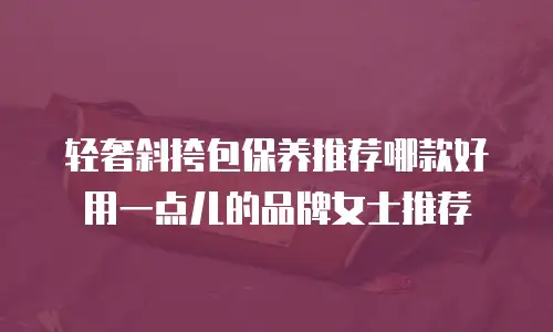 轻奢斜挎包保养推荐哪款好用一点儿的品牌女士推荐