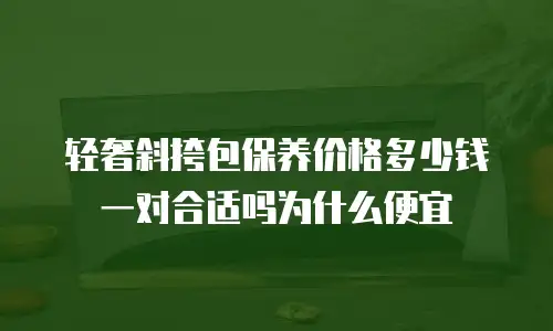 轻奢斜挎包保养价格多少钱一对合适吗为什么便宜