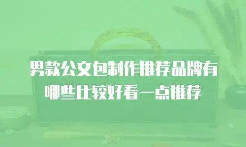 男款公文包制作推荐品牌有哪些比较好看一点推荐