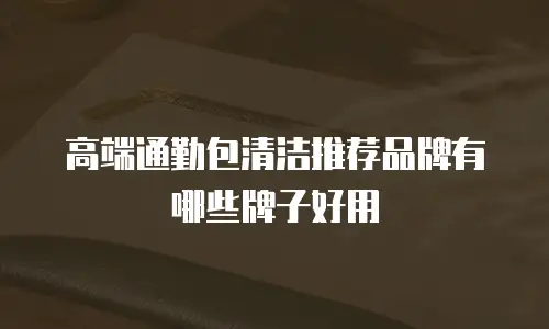 高端通勤包清洁推荐品牌有哪些牌子好用