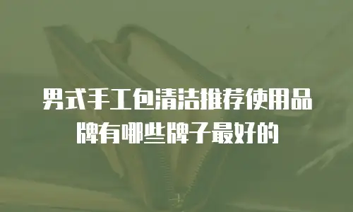 男式手工包清洁推荐使用品牌有哪些牌子最好的