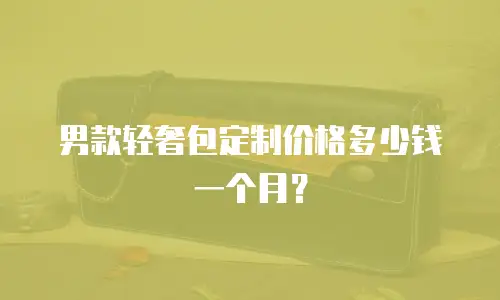 男款轻奢包定制价格多少钱一个月？