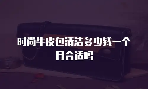 时尚牛皮包清洁多少钱一个月合适吗