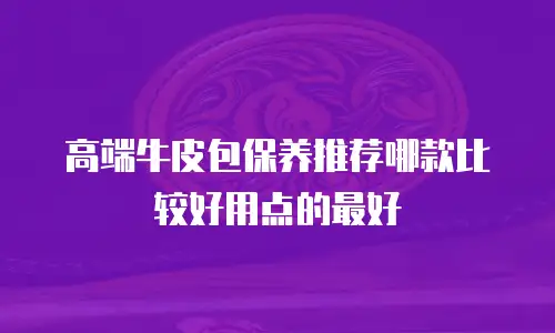 高端牛皮包保养推荐哪款比较好用点的最好