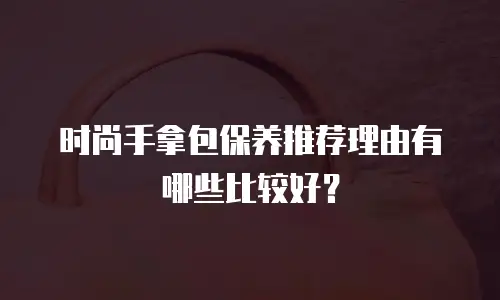 时尚手拿包保养推荐理由有哪些比较好？