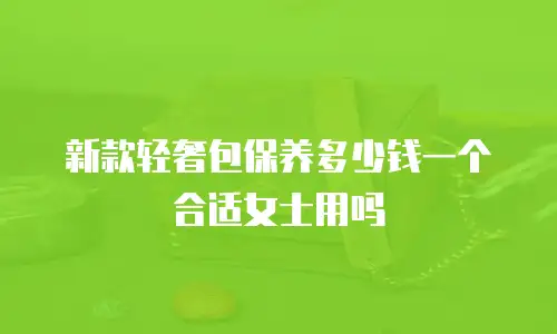 新款轻奢包保养多少钱一个合适女士用吗