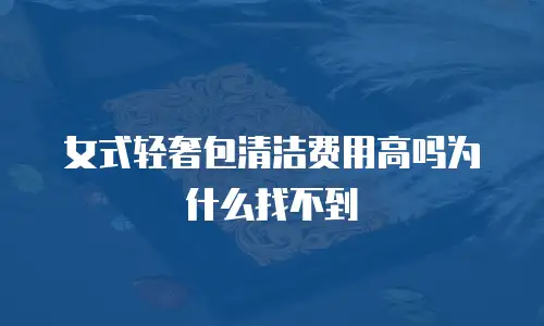 女式轻奢包清洁费用高吗为什么找不到
