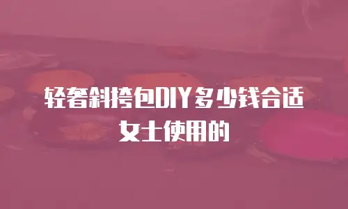 轻奢斜挎包DIY多少钱合适女士使用的