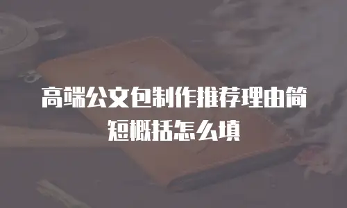 高端公文包制作推荐理由简短概括怎么填