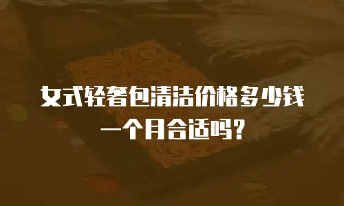 女式轻奢包清洁价格多少钱一个月合适吗？