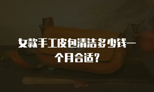 女款手工皮包清洁多少钱一个月合适？