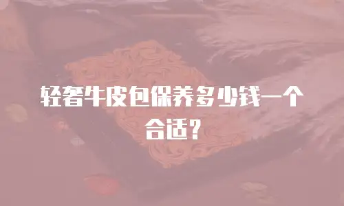 轻奢牛皮包保养多少钱一个合适？