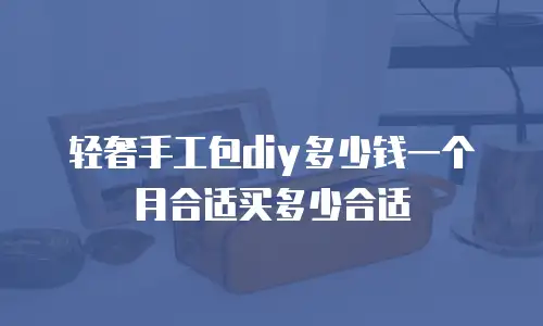 轻奢手工包diy多少钱一个月合适买多少合适