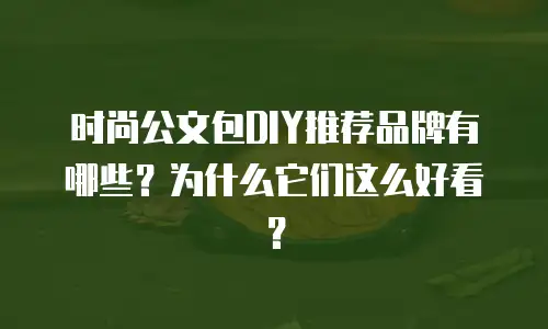 时尚公文包DIY推荐品牌有哪些？为什么它们这么好看？