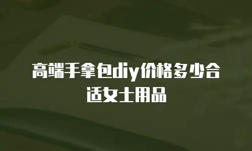 高端手拿包diy价格多少合适女士用品