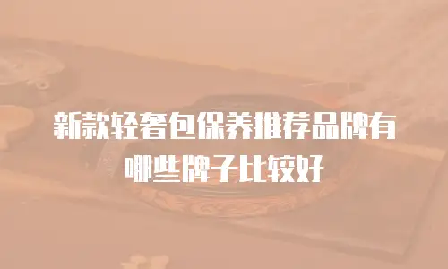 新款轻奢包保养推荐品牌有哪些牌子比较好