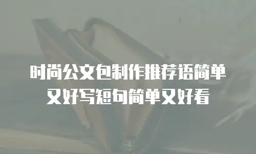 时尚公文包制作推荐语简单又好写短句简单又好看