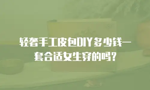 轻奢手工皮包DIY多少钱一套合适女生穿的吗？